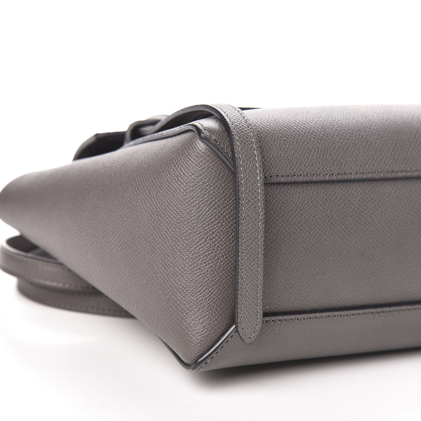 Grained Calfskin Nano Belt Bag Grey