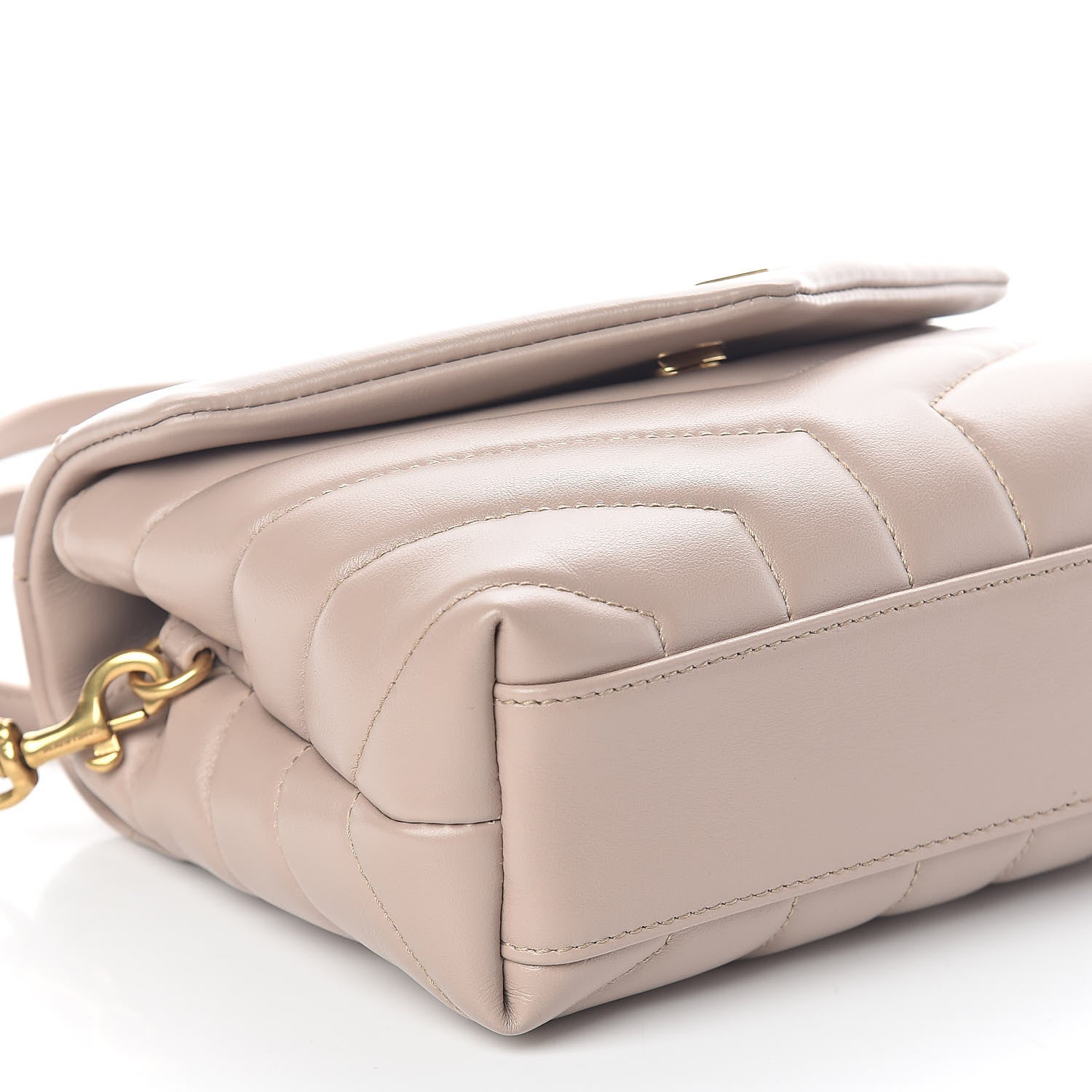 Saint Laurent Calfskin Y Quilted Monogram Toy Loulou Crossbody Bag Marble Pink 8 of 9