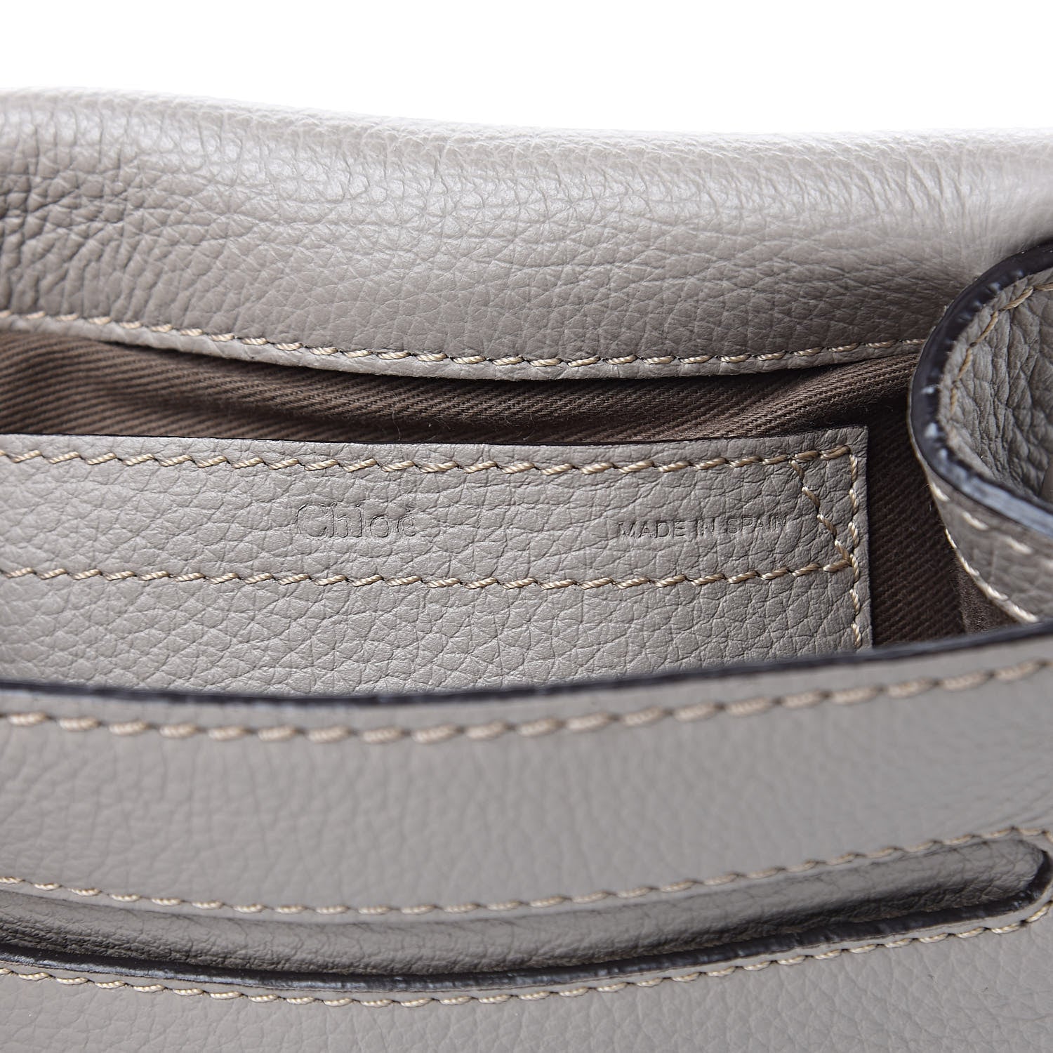 Chloe Calfskin Mini Marcie Round Crossbody Bag Cashmere Grey 6 of 10