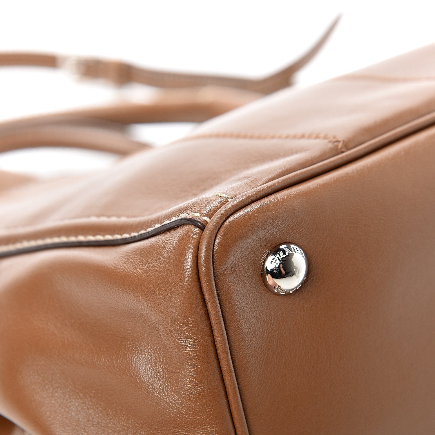Prada Soft Calfskin Tote Cannella 12 of 14