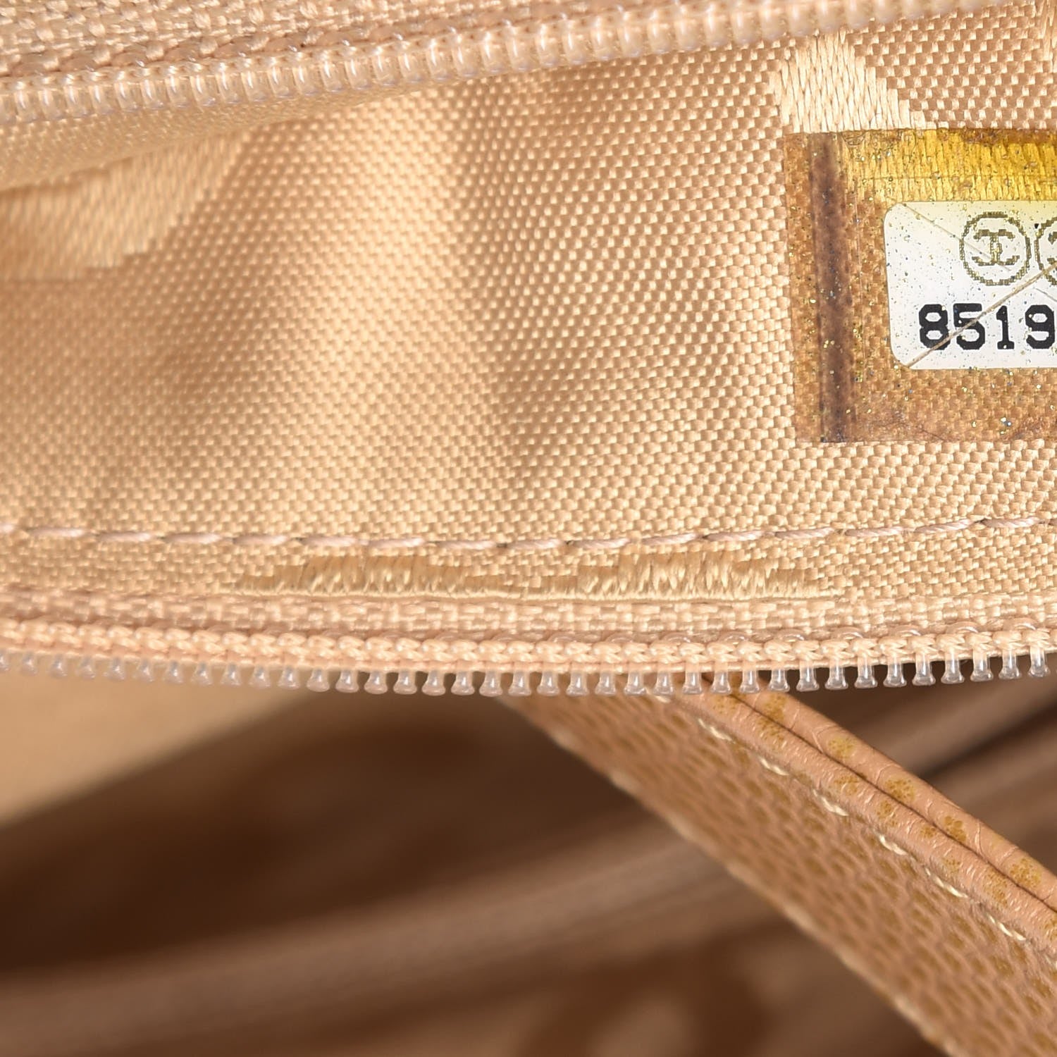 Chanel Caviar Flap Shoulder Bag Beige 7 of 9