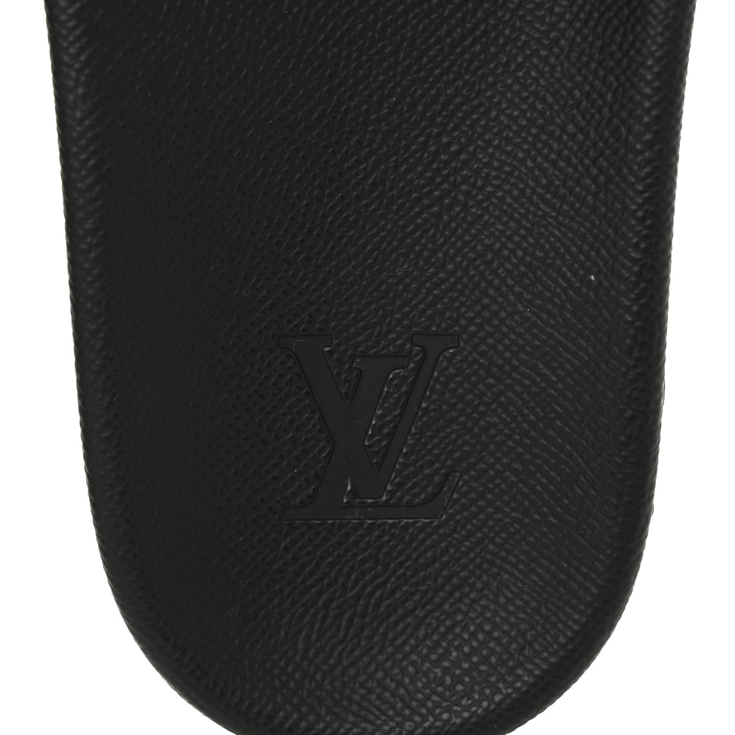 Louis Vuitton Rubber Embossed Monogram Mens Waterfront Mules 7.5 Black 7 of 8