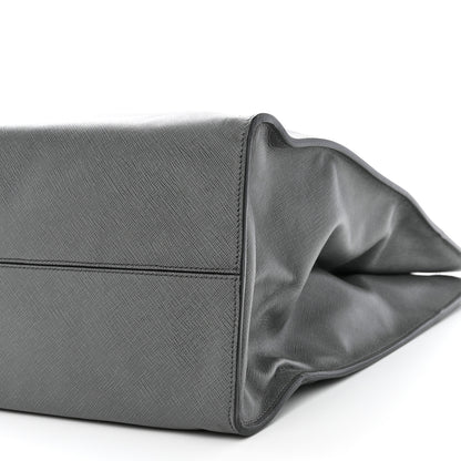 Prada Saffiano Travel Shopping Tote Mercurio 12 of 13
