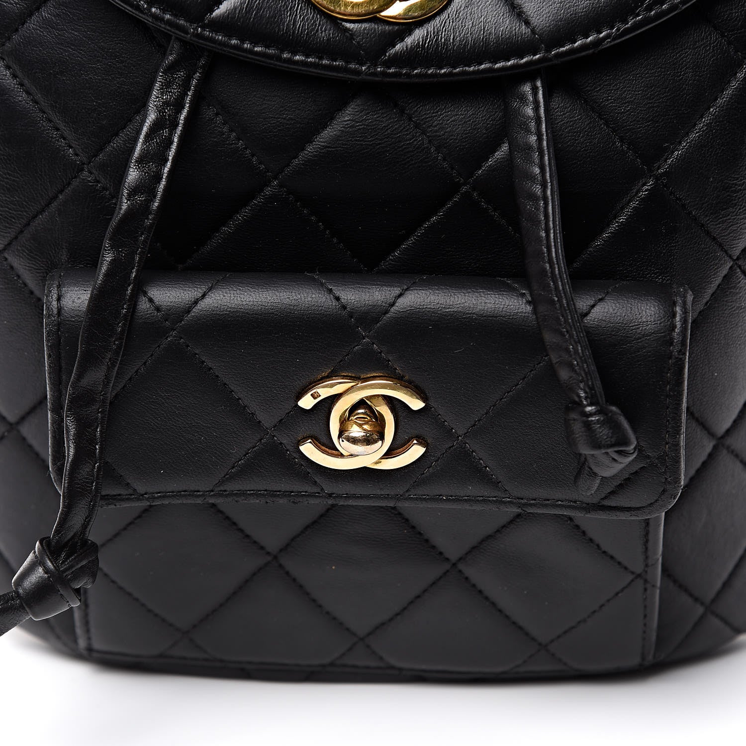Chanel Lambskin Quilted CC Chain Backpack Black 9 of 13