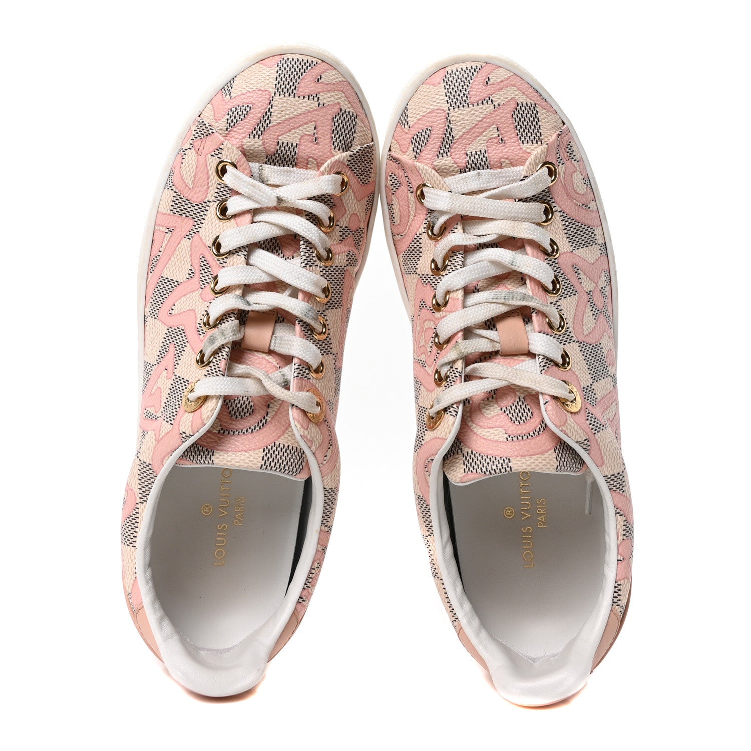 Louis Vuitton Damier Azur Tahitienne Bora Bora Sneakers 36 Rose Ballerine 2 of 9