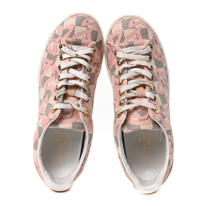Louis Vuitton Damier Azur Tahitienne Bora Bora Sneakers 36 Rose Ballerine 2 of 9