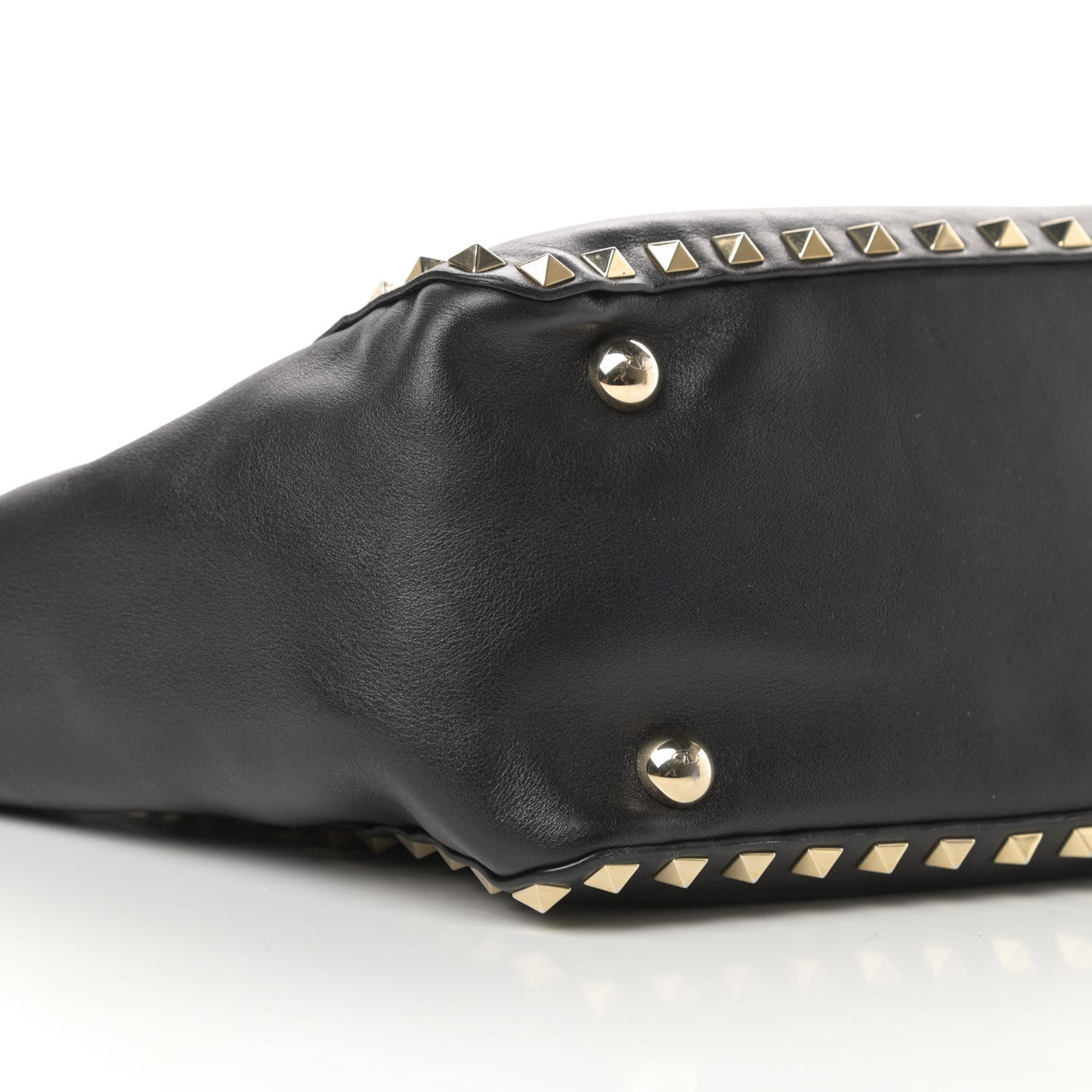Vitello Small Rockstud Tote Black