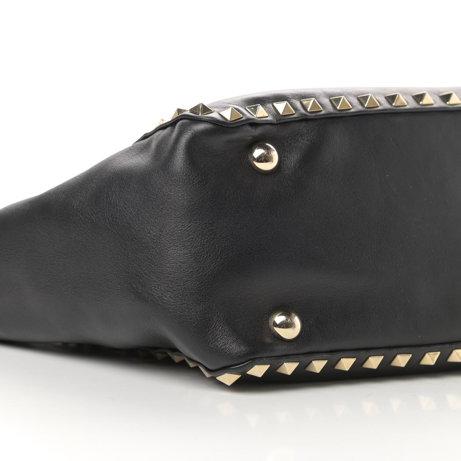 Valentino Garavani Vitello Small Rockstud Tote Black 8 of 16