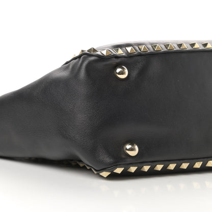 Valentino Garavani Vitello Small Rockstud Tote Black 8 of 16