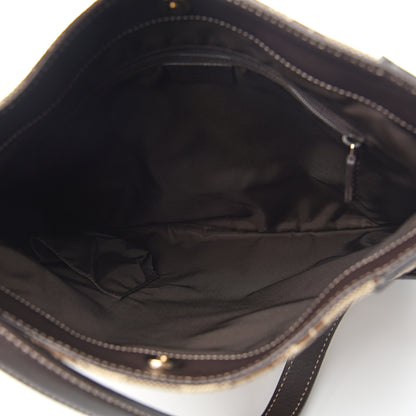 Gucci Canvas Horsebit Hobo Shoulder Bag Dark Brown 4 of 9