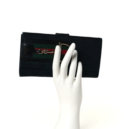 Gucci Monogram Hasler Continental Wallet Black 11 of 11