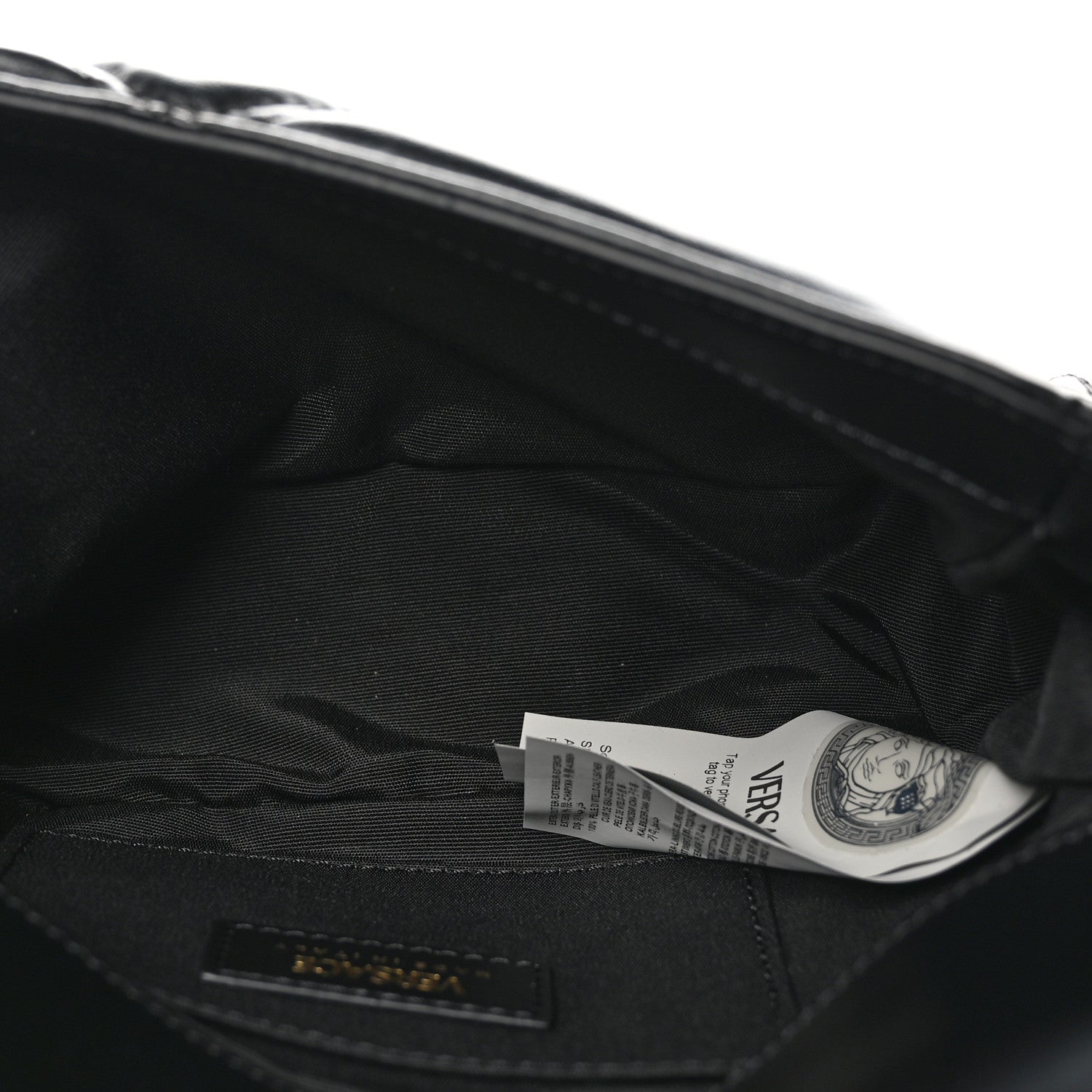 Versace Nappa Quilted Medusa Top Handle Shoulder Bag Black 5 of 9