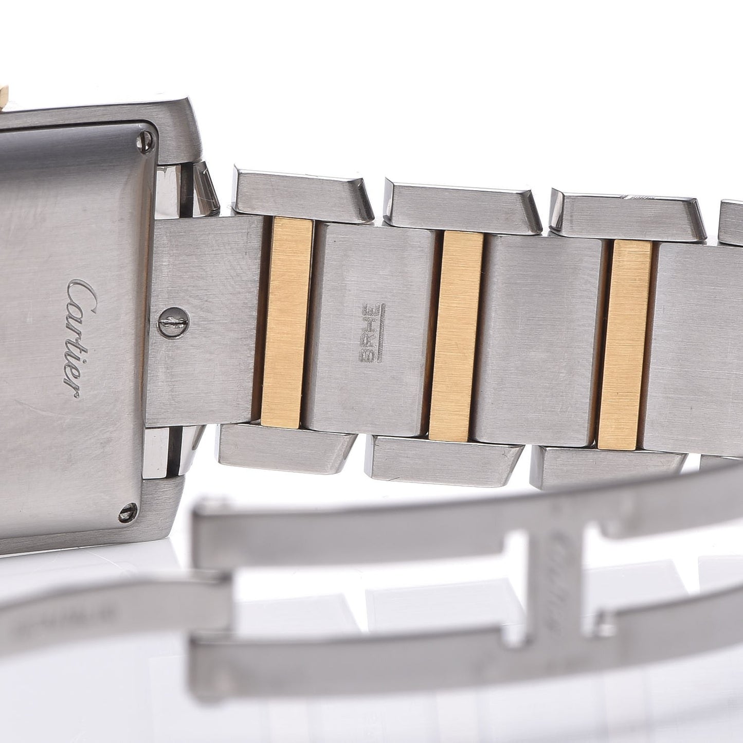 Stainless Steel 18K Yellow Gold 28mm Tank Francaise Automatic Watch
