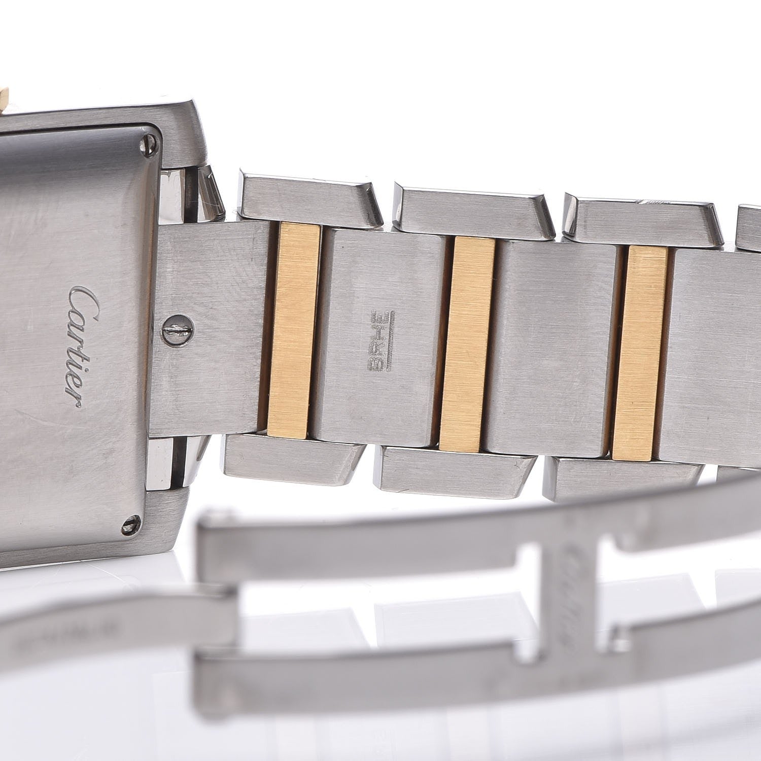 Cartier Stainless Steel 18K Yellow Gold 28mm Tank Francaise Automatic Watch 7 of 7