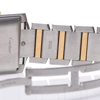 Cartier Stainless Steel 18K Yellow Gold 28mm Tank Francaise Automatic Watch 7 of 7