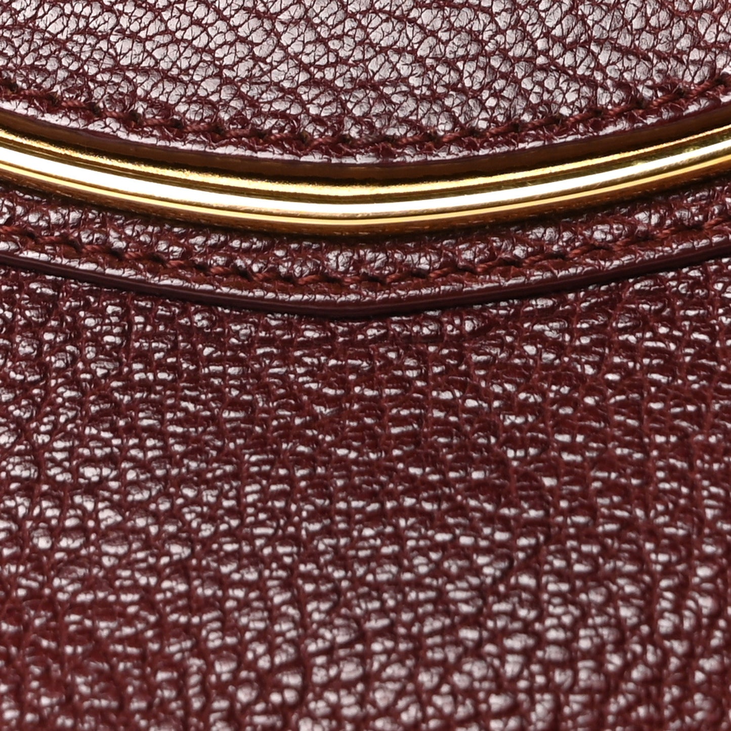 Chevre Gold Metallic Edge Hardware City Bordeaux