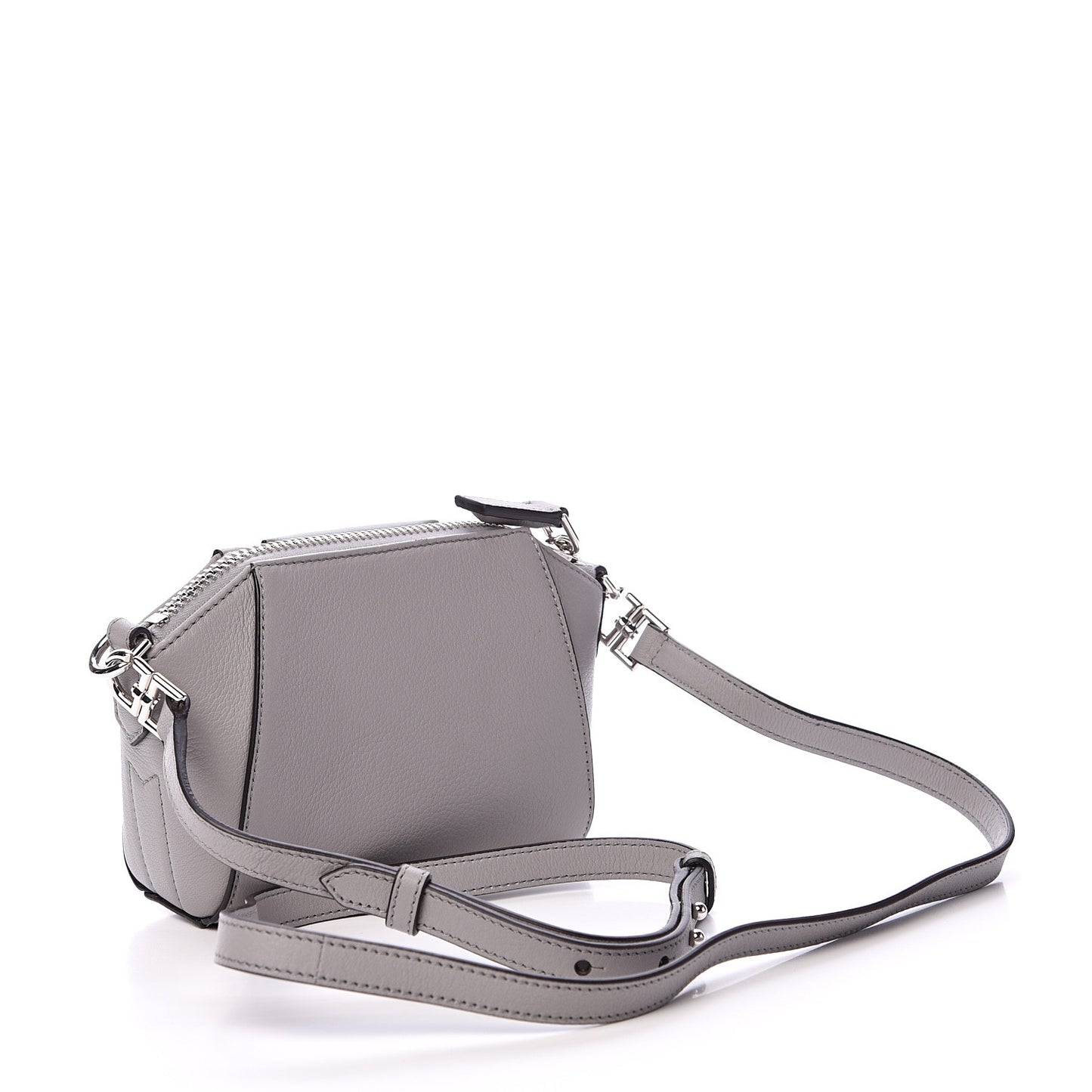 Sugar Goatskin Nano Antigona Pearl Grey