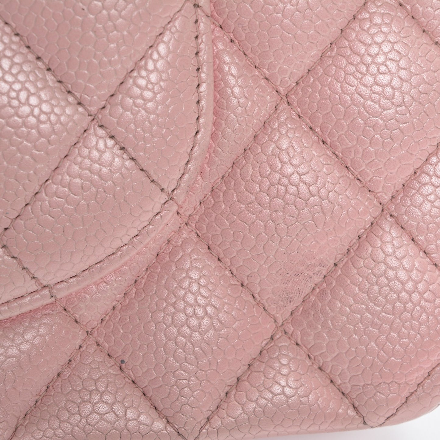 Caviar Quilted Medium Double Flap Pink