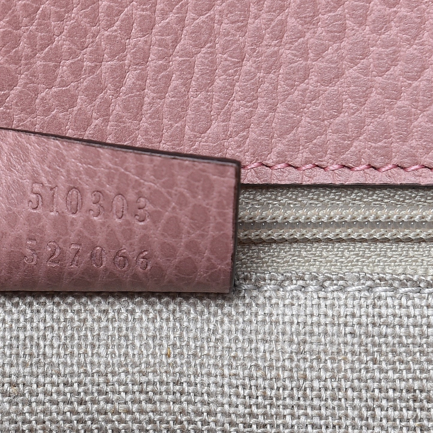 Dollar Calfskin Interlocking G Shoulder Bag Soft Pink