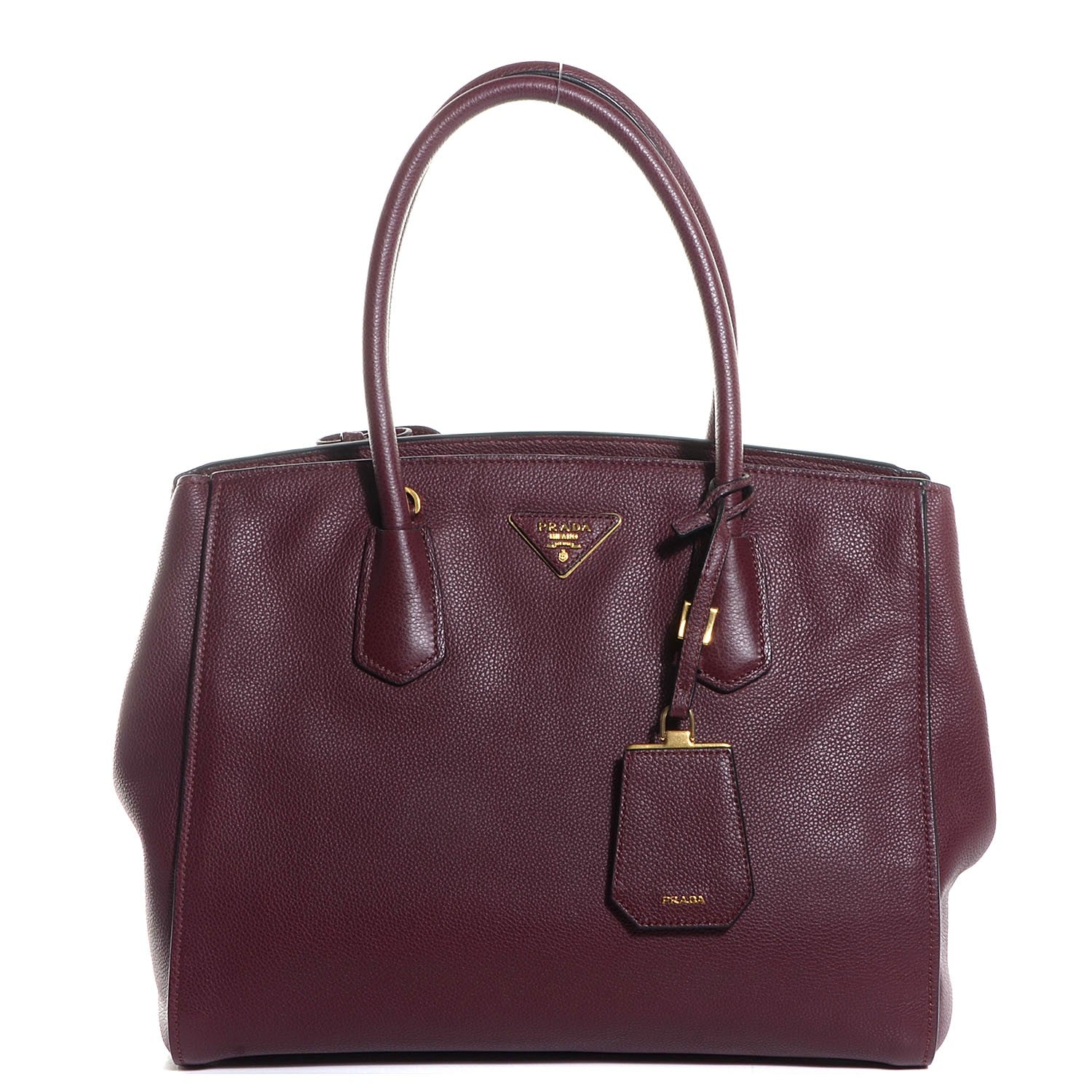 Prada Vitello Daino Shopping Tote Amaranto 1 of 10