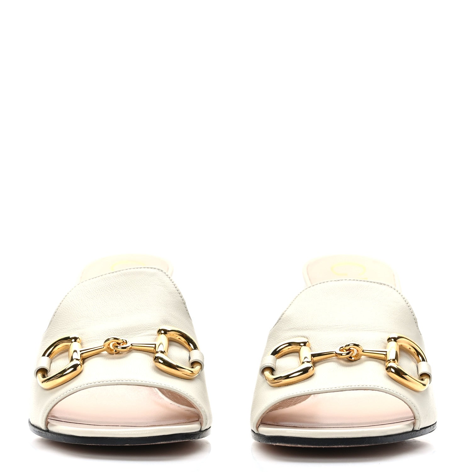 Gucci Nappa Horsebit 75mm Slide Sandals 38.5 Mystic White 2 of 7