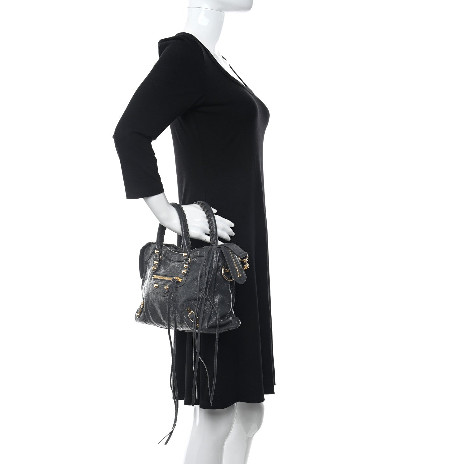 Balenciaga Agneau Classic Gold Hardware S City Gris Fossile 2 of 11