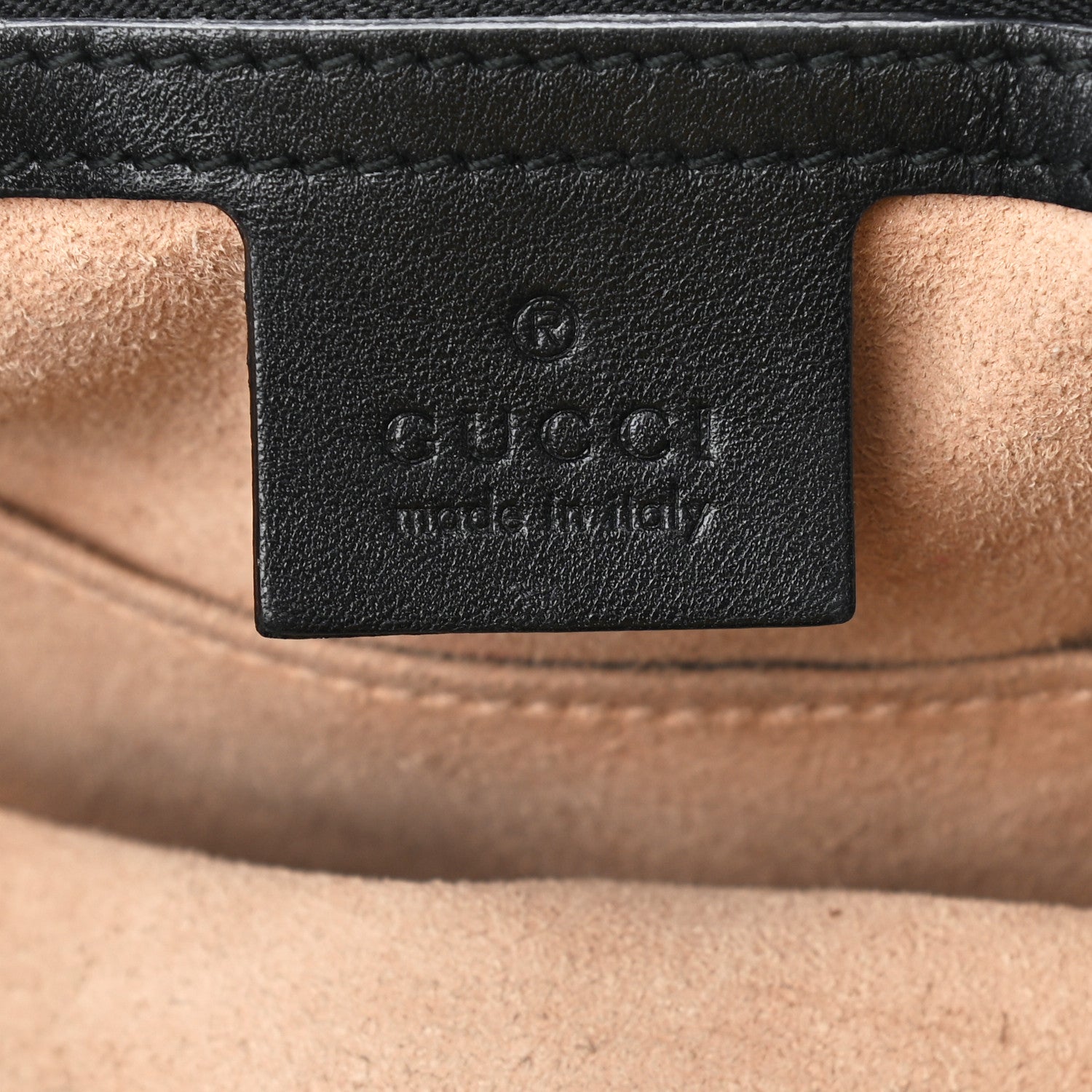 Gucci Calfskin Matelasse Medium GG Marmont Shoulder Bag Black 6 of 9