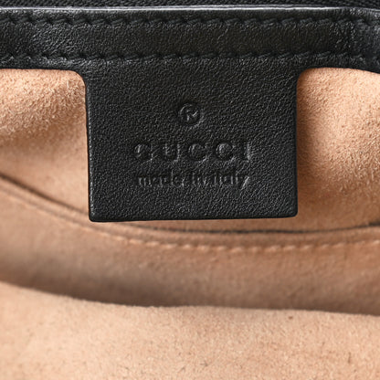Gucci Calfskin Matelasse Medium GG Marmont Shoulder Bag Black 6 of 9