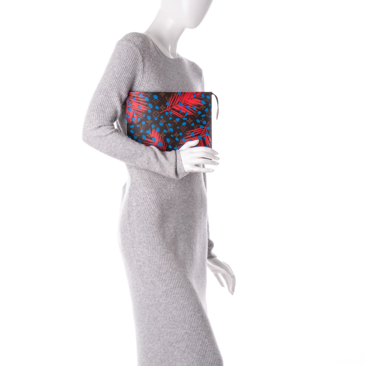 Monogram Jungle Dots Toiletry Pouch 26 Coquelicot Denim