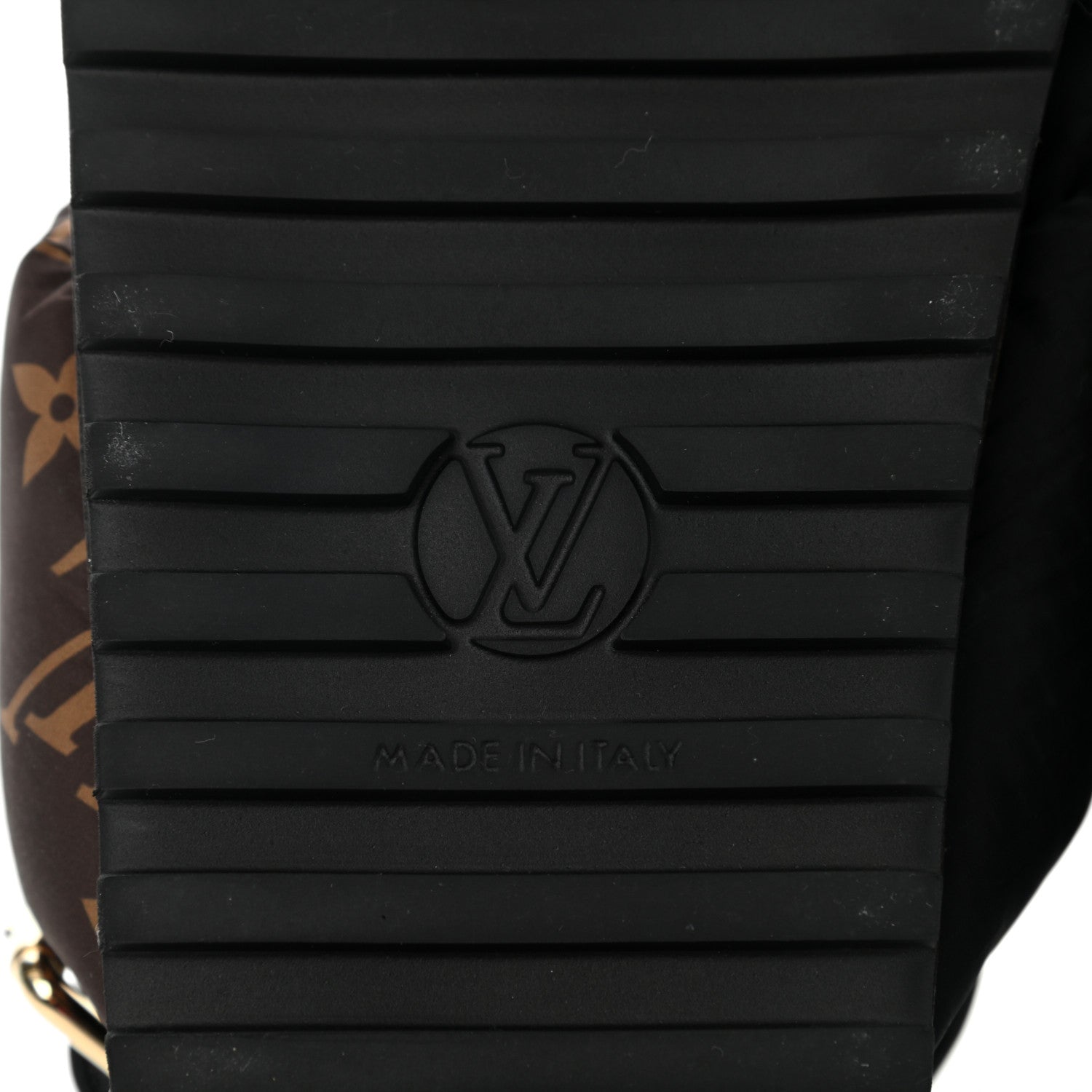 Louis Vuitton Calfskin Padded Nylon Monogram Paseo Flat Comfort Sandals 37 Black 8 of 8