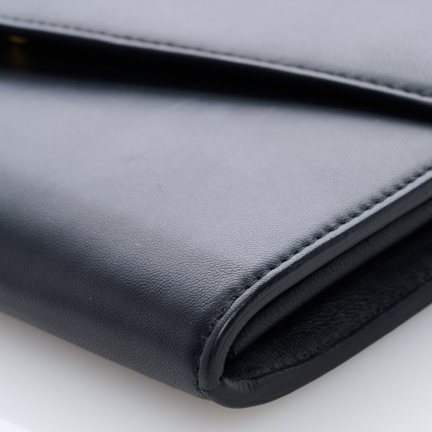 Alexander McQueen Smooth Calfskin Spider Skull Envelope Clutch Wallet Black 8 of 8