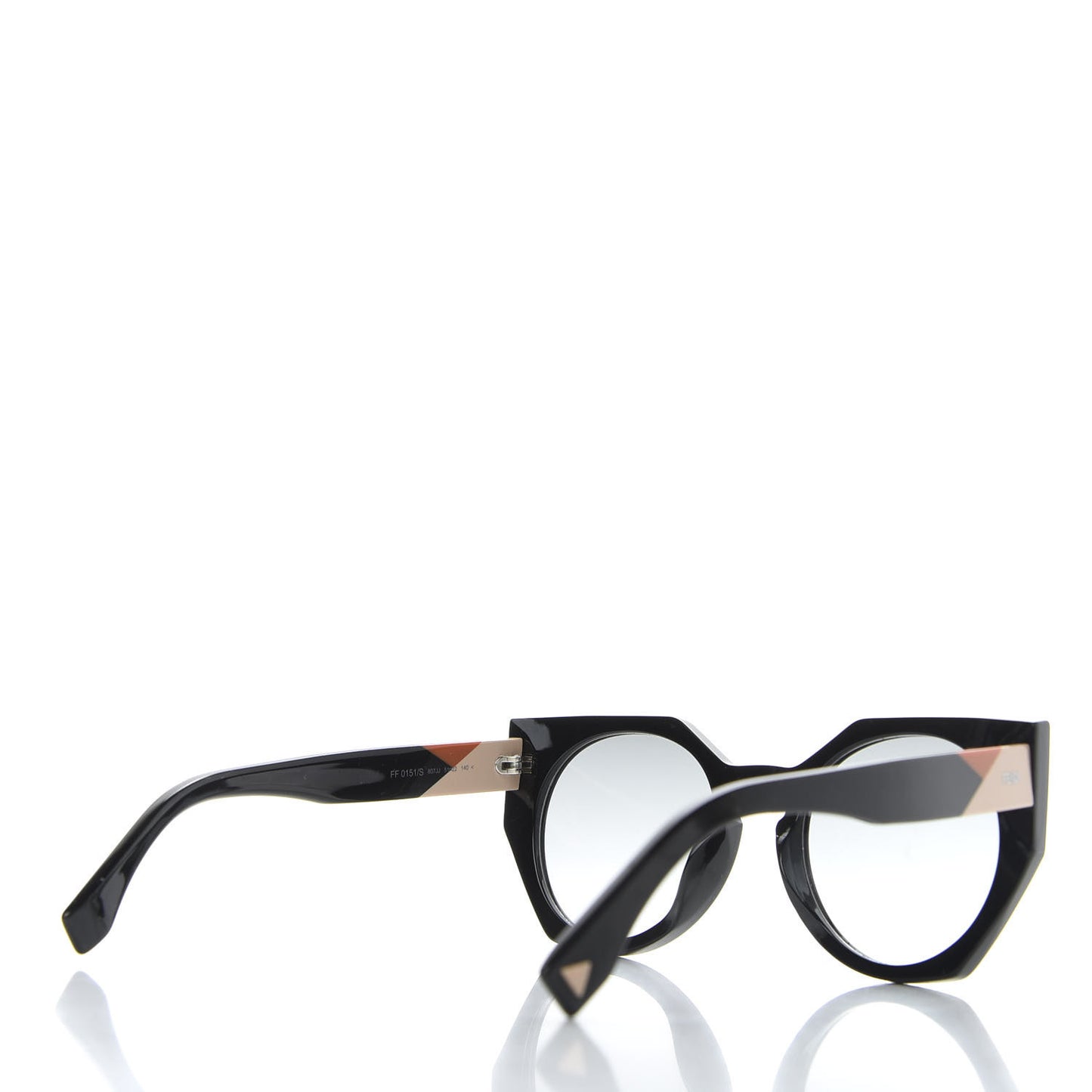 Acetate Facets Oversized Cat Eye Sunglasses FF 0151/S Black