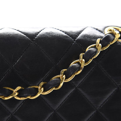 Chanel Lambskin Quilted Medium Double Flap Black 9 of 15