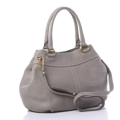 Prada Vitello Daino Shoulder Bag Argilla 2 of 9