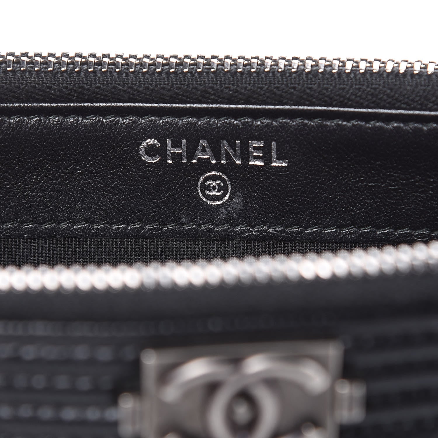 Chanel Caviar Quilted Small Boy Clutch With Chain Black 7 of 11