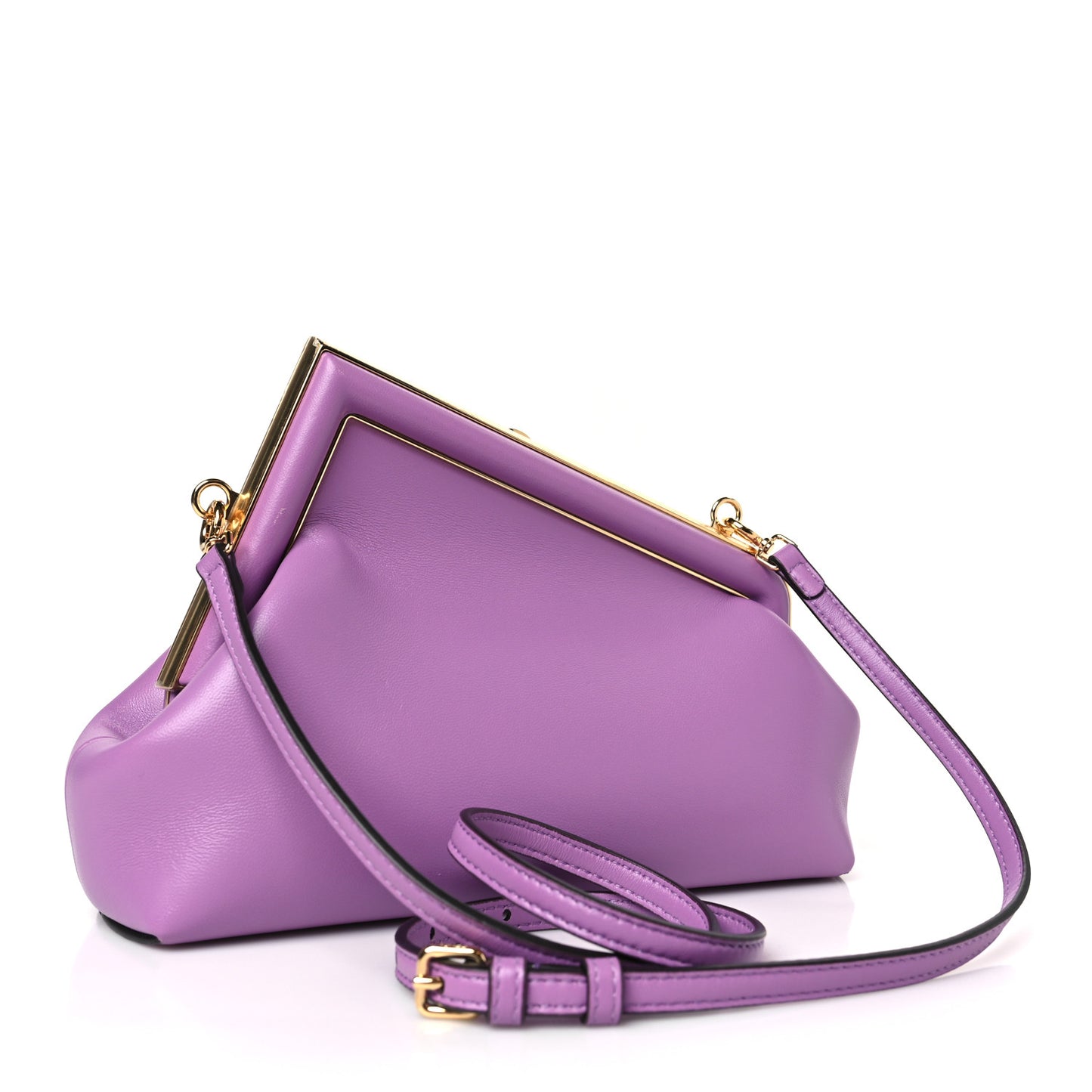 Shiny Nappa Small Fendi First Agapanto