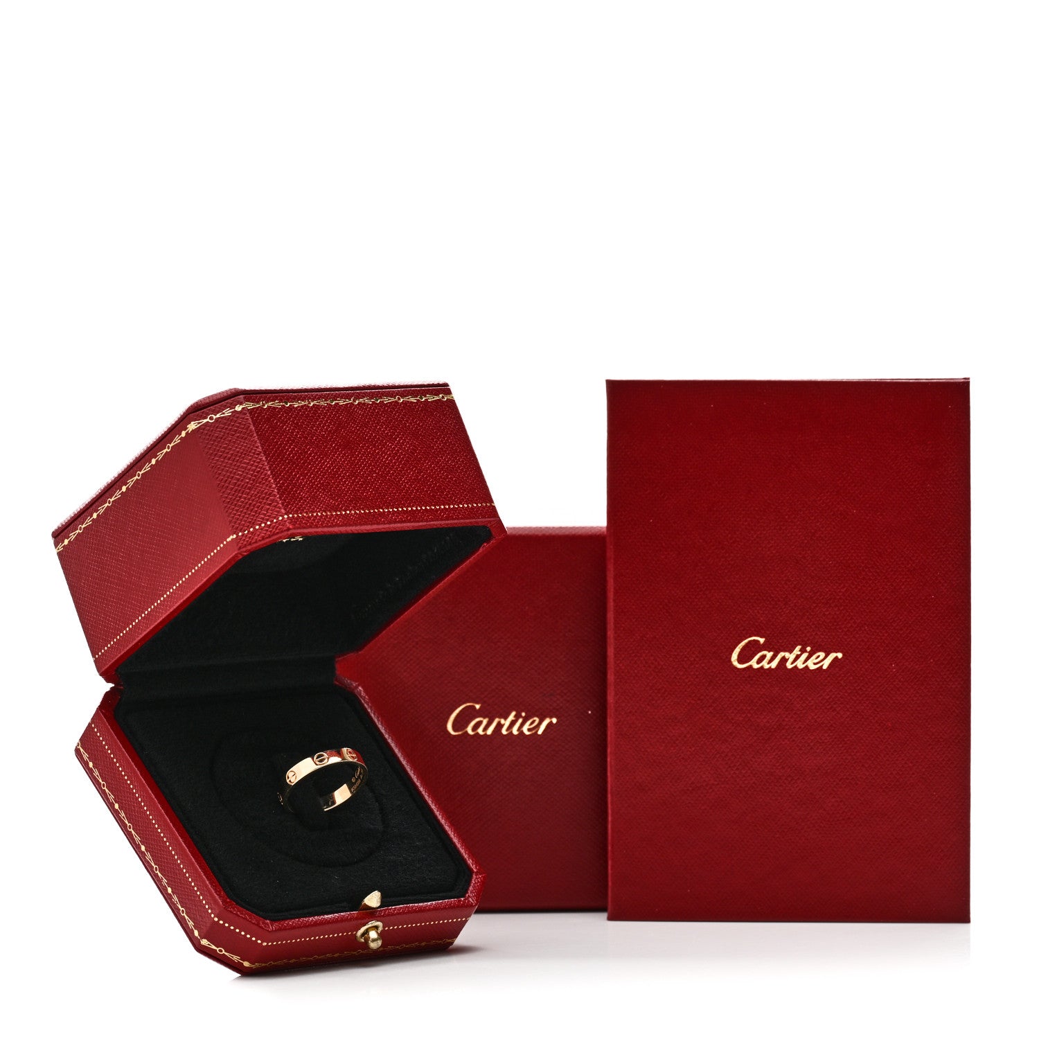 Cartier 18K Yellow Gold 3.5mm LOVE Wedding Band Ring 56 7.5 5 of 5