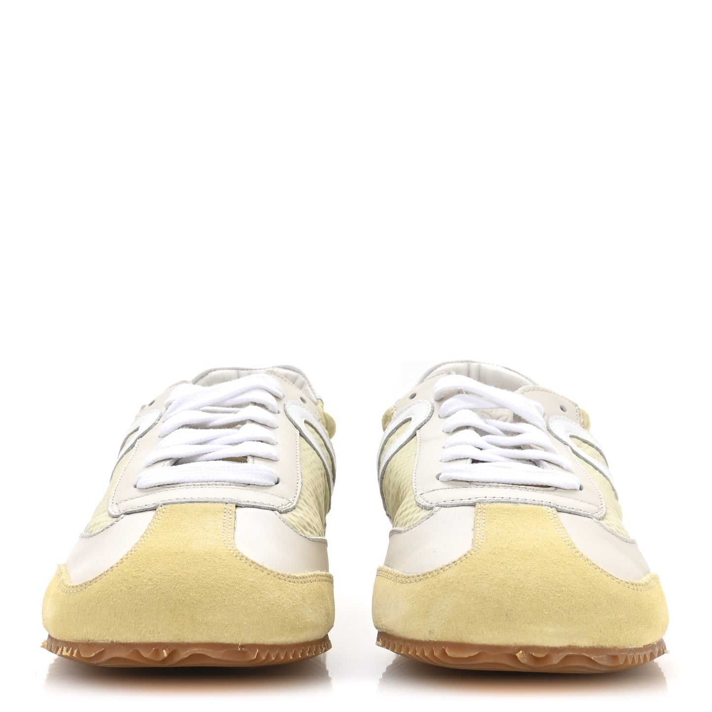 Nylon Suede Ballet Runner Sneakers 38 Lemon