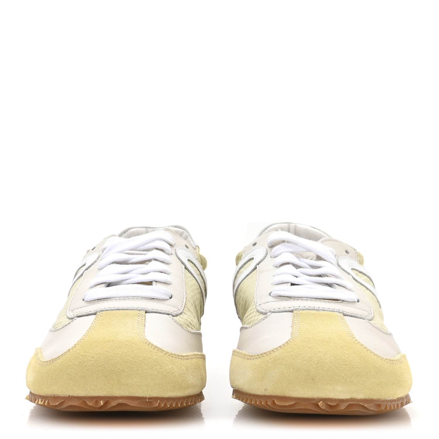 Loewe Nylon Suede Ballet Runner Sneakers 38 Lemon 3 of 8