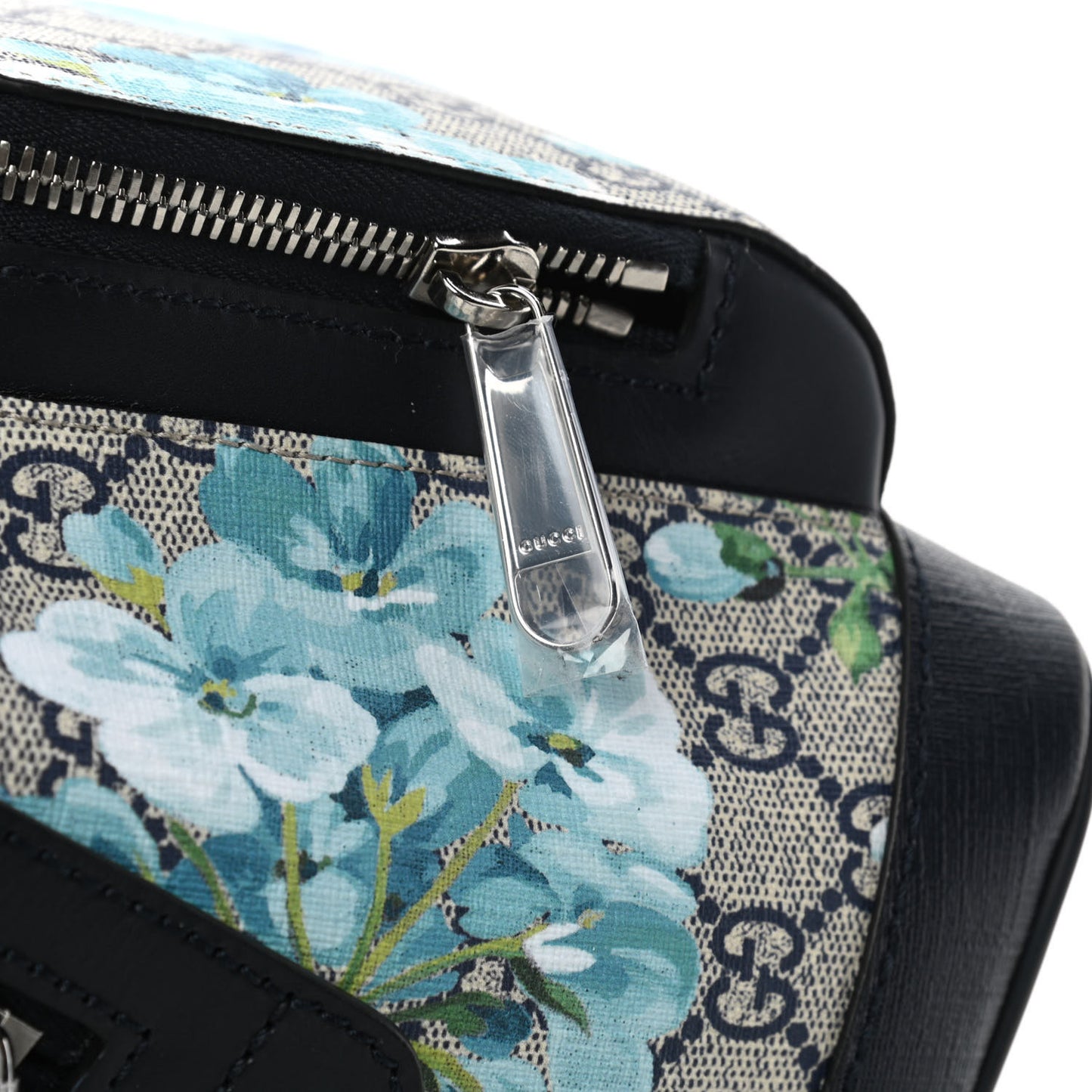 GG Supreme Monogram Blooms Small Day Backpack Blue
