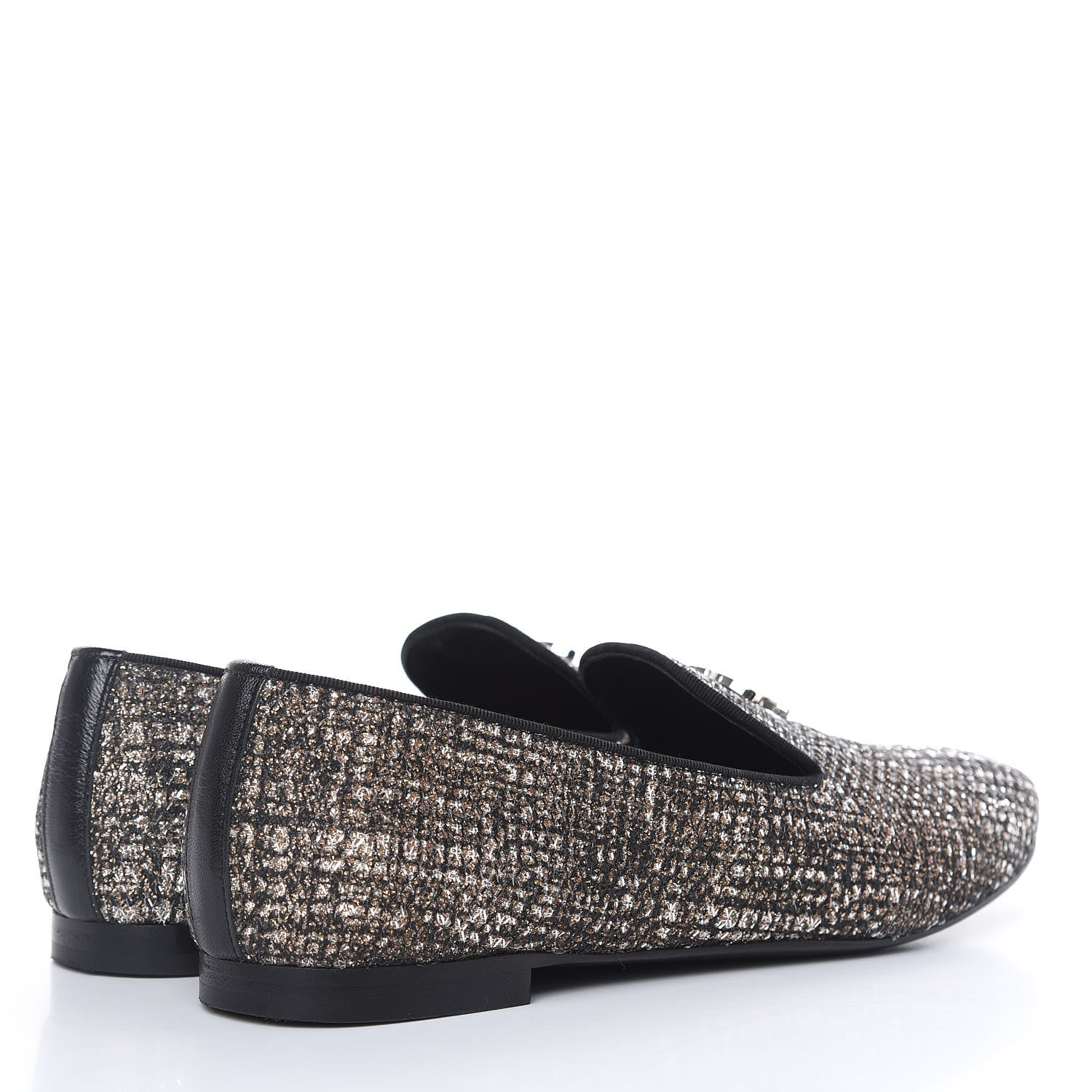 Chanel Fantasy Tweed CC Mocassin Loafers 38.5 Pink Black 4 of 11