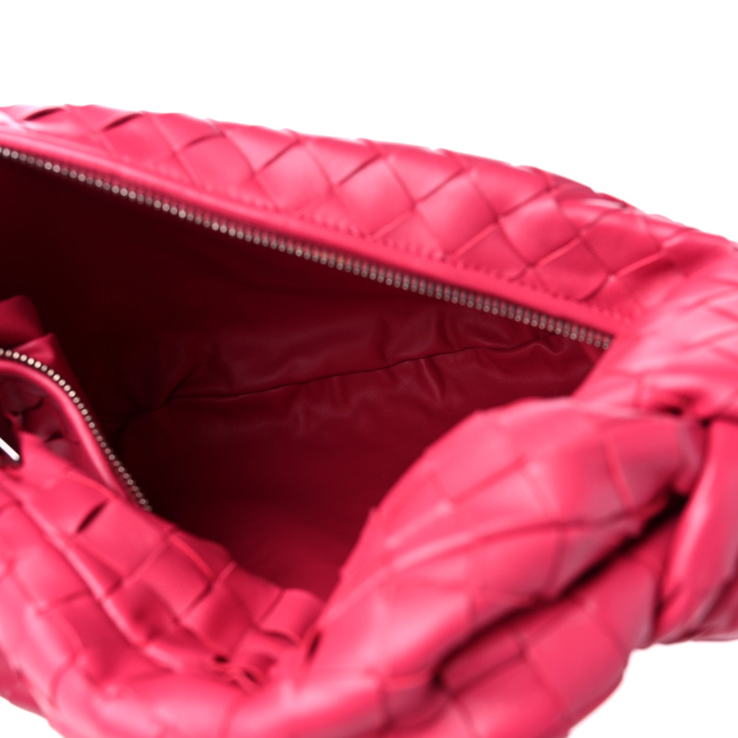 Nappa Intrecciato Teen Jodie Hobo Cranberry