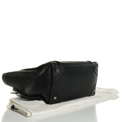 Celine Drummed Calfskin Mini Luggage Black 4 of 9