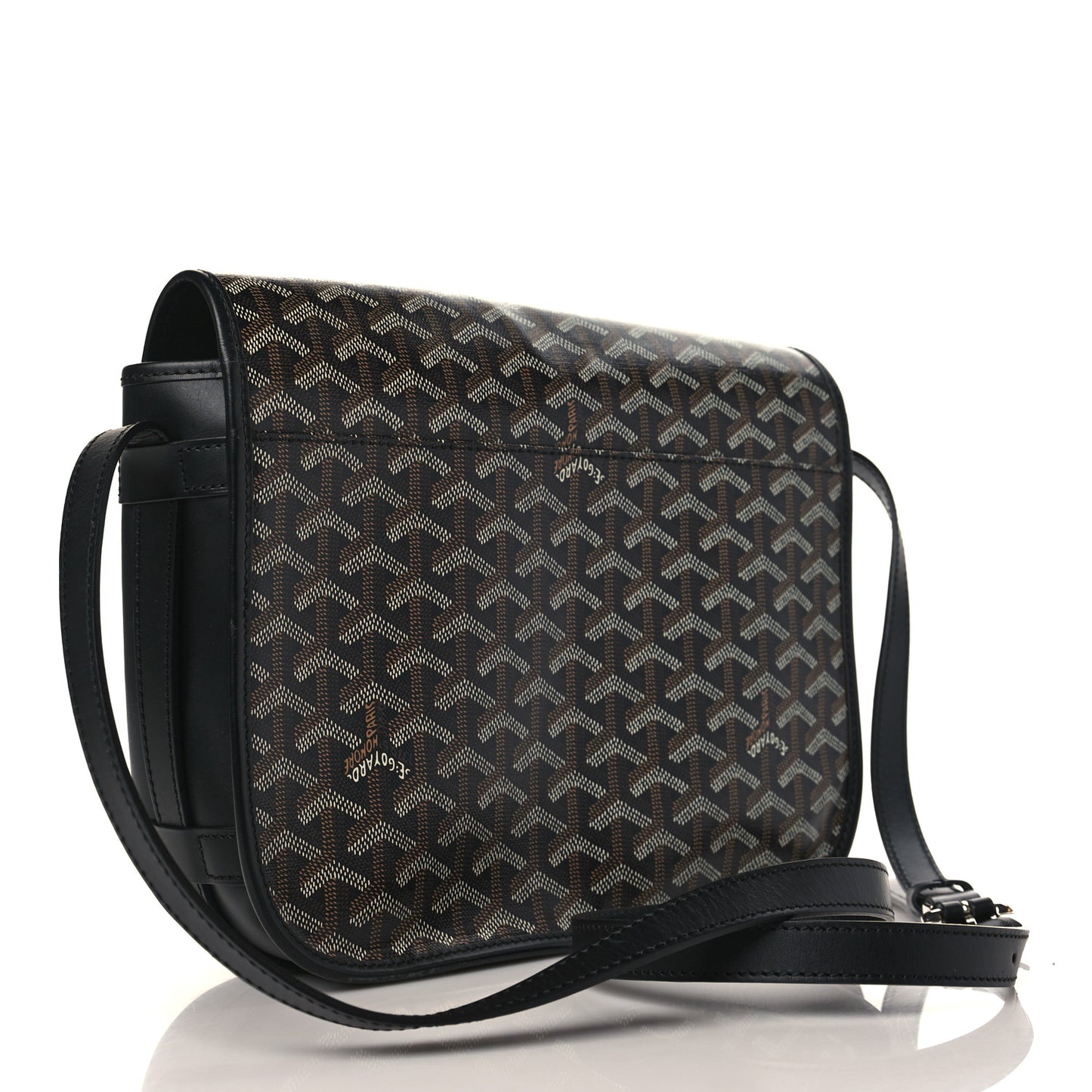 Goyardine Belvedere MM Messenger Bag Black