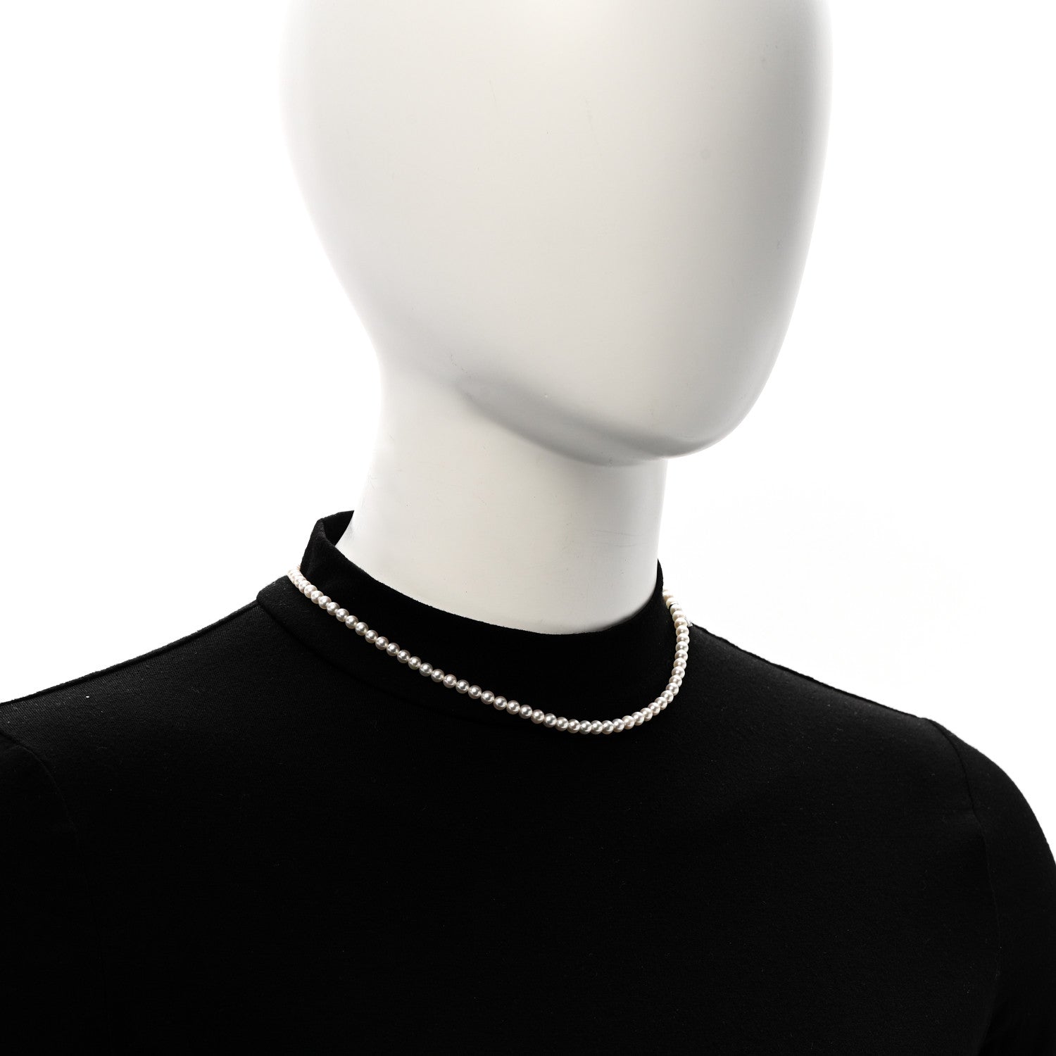 Mikimoto 18K White Gold Akoya Cultured Pearl 4mm Strand Necklace 16" 2 of 6