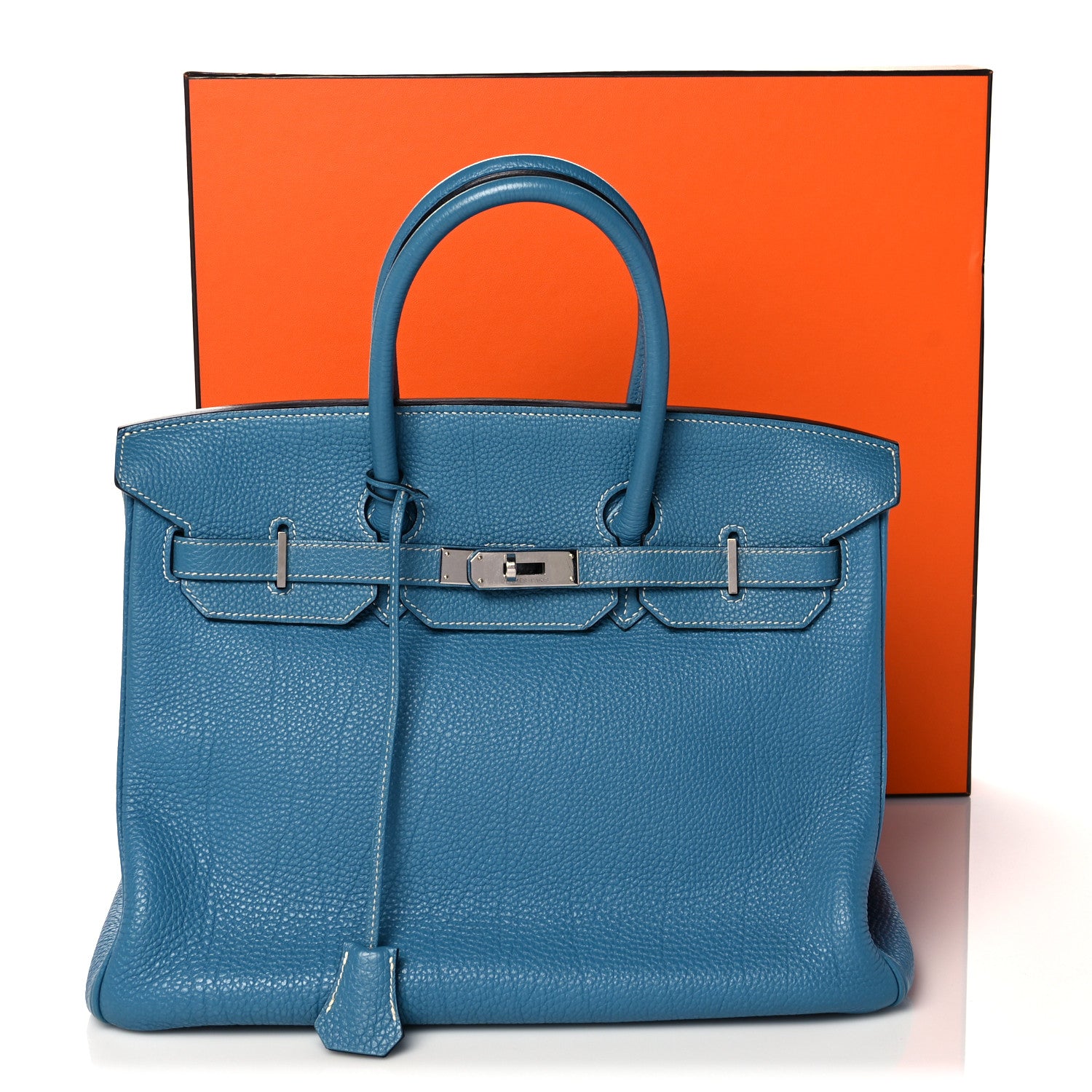 Hermes Togo Birkin 35 Blue Jean 30 of 37