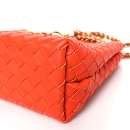 Bottega Veneta Nappa Intrecciato Small Andiamo With Chain Shoulder Bag Orange 9 of 9