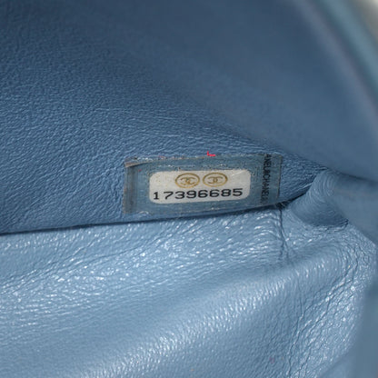 Chanel Patent Maxi Double Flap Light Blue 7 of 8