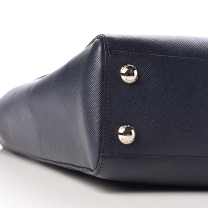 Prada Saffiano Lux Double Handle Shopping Tote Baltico 9 of 10