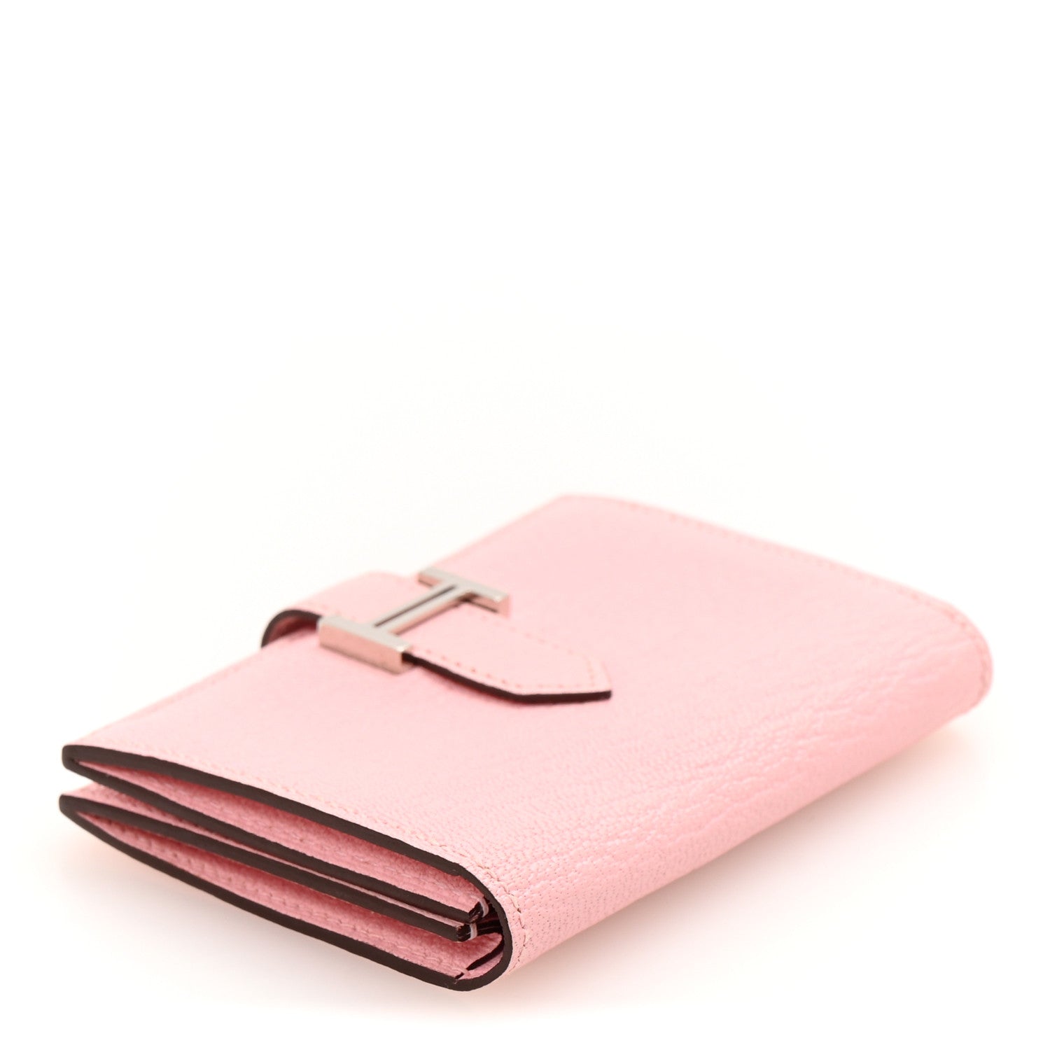 Hermes Chevre Mysore Bearn Card Holder Wallet Rose Sakura 4 of 10